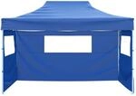 vidaXL Faltzelt mit 3 W&auml;nden 3 x 4,5 m Blau