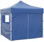 vidaXL Faltzelt mit 4 W&auml;nden 3 x 3 m Blau