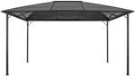 vidaXL Gartenpavillon mit Dach Aluminium 4x3x2,6 m Schwarz