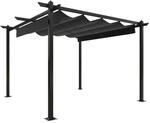 vidaXL Pavillon mit Ausziehbarem Dach 3x3 m Anthrazit