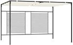 vidaXL Pavillon mit Ausziehbarem Dach 3x4x2,3 m Cremewei&szlig; 180 g/m&sup2; 313623
