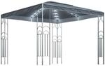 vidaXL Pavillon mit LED-Lichterkette 300x300 cm Anthrazit