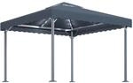 vidaXL Pavillon mit LED-Lichterkette 300x300 cm Anthrazit Aluminium