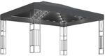 vidaXL Pavillon mit LED-Lichterkette 3x4 m Anthrazit Stoff