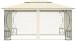 vidaXL Pavillon mit Netz 300x400x265 cm Creme