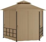 vidaXL Pavillon mit Seitenw&auml;nden 3,1x2,7 m Taupe 313932