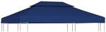 vidaXL Pavillon-Dachplane mit Kaminabzug 310 g/m&sup2; 4x3 m Blau 44759