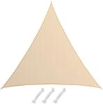 AMANKA HDPE Sonnensegel Wasserdurchl&auml;ssig - 8 x 8 x 8 m Dreieckig Beige