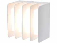 Lutec LED-Außenwandleuchte Gridy 1-flammig Weiß 11 cm x 11 cm x 7,4 cm