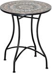 Outsunny Gartentisch mit Mosaikplatte Rund 60 cm Schmutzabweisend