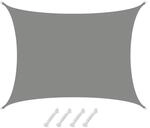AMANKA Polyester Sonnensegel Wasserdicht - 6 x 5 m Rechteckig Grau