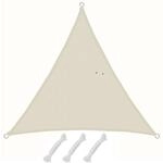 AMANKA Polyester Sonnensegel Wasserabweisend - 3 x 3 x 3 m Dreieck Beige