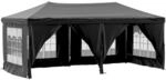 vidaXL Partyzelt Faltbar mit Seitenw&auml;nden Schwarz 3x6 m Modell 1