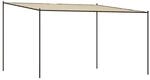 vidaXL Pavillon Beige 4x4 m 180 g/m2 Stoff und Stahl