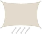 AMANKA Polyester Sonnensegel Wasserabweisend - 3x5m Rechteck Beige