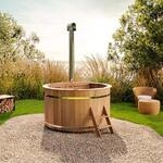Finntherm Holz-Badefass Bergen &Oslash; 160 cm x 101 cm mit Ofen