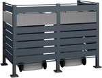 Westmann M&uuml;lltonnenverkleidung Planum Metall 2 x 240, Anthrazit/Grau