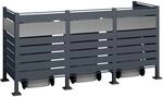Westmann M&uuml;lltonnenverkleidung Planum Metall 3 x 240, Anthrazit/Grau