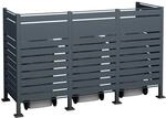 Westmann M&uuml;lltonnenverkleidung Planum Metall 3 x 240, Anthrazit