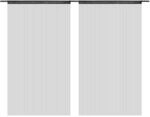 vidaXL Fadenvorh&auml;nge 2 Stk 100 x 250 cm Schwarz