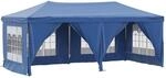 vidaXL Partyzelt Faltbar mit Seitenw&auml;nden Blau 3x6 m Modell 1