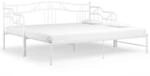vidaXL Ausziehsofa Bettgestell Wei&szlig; Metall 90x200 cm Modell 3650973