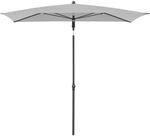 Doppler Balkonschirm 200 cm x 120 cm Hellgrau mit Hand&ouml;ffner