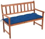vidaXL Gartenbank mit Auflage 120 cm Massivholz Akazie 3063793