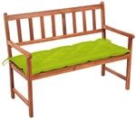 vidaXL Gartenbank mit Auflage 120 cm Massivholz Akazie 3063794