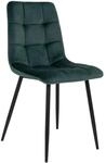 ebuy24 Middelfart Esszimmerstuhl Velour Dunkelgr&uuml;n