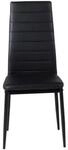 ebuy24 Slim Esszimmerstuhl PU Kunstleder Schwarz