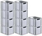 PROREGAL Spar Set 10x Eurobox Nextgen Economy Griffe Offen HxBxT 32 x 30 x 40 cm 30