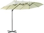 Outsunny Doppelsonnenschirm Metall Polyester L270 x B440 x H250 cm