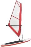 vidaXL Aufblasbares SUP-Board mit Segel Set Rot und Wei&szlig; 92209