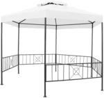 vidaXL Gartenpavillon 323x275x265 cm Wei&szlig; 180 g/m2
