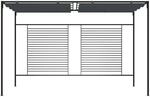 vidaXL Pavillon mit Ausziehbarem Dach 4x3x2,3 m Anthrazit 180 g/m2