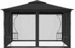 vidaXL Pavillon mit Netz 300x300x265 cm Anthrazit