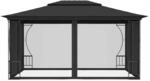 vidaXL Pavillon mit Netz 300x400x265 cm Anthrazit