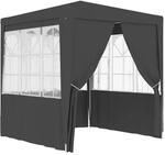 vidaXL Profi-Partyzelt mit Seitenw&auml;nden 2x2m Anthrazit 90 g/m2