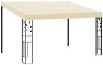 vidaXL Wand-Pavillon 4x3x2,5 m Cremewei&szlig; 47998