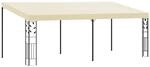 vidaXL Wand-Pavillon 6x3x2,5 m Cremewei&szlig; 47999
