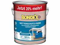 Bondex Wetterschutz-Farbe RAL 5009 Azurblau - 3 l ausreichend für ca. 27 m2