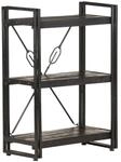 vidaXL B&uuml;cherregal 3 F&auml;cher Schwarz 60x30x80 cm Mango Massivholz 320626