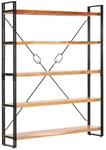 vidaXL B&uuml;cherregal 5 F&auml;cher 140x30x180 cm Akazie Massivholz 286586