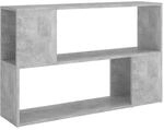 vidaXL B&uuml;cherregal Betongrau 100x24x63 cm Holzwerkstoff