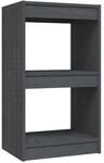vidaXL B&uuml;cherregal Grau 40x30x71,5 cm Massivholz Kiefer 808135