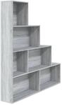 vidaXL B&uuml;cherregal Grau Sonoma 155x24x160 cm