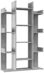 vidaXL B&uuml;cherregal Grau Sonoma 86x25,5x140 cm Holzwerkstoff 816003