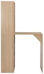 vidaXL Bartisch mit Schrank Eichenoptik 115x59x200 cm