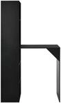 vidaXL Bartisch mit Schrank Schwarz 115x59x200 cm